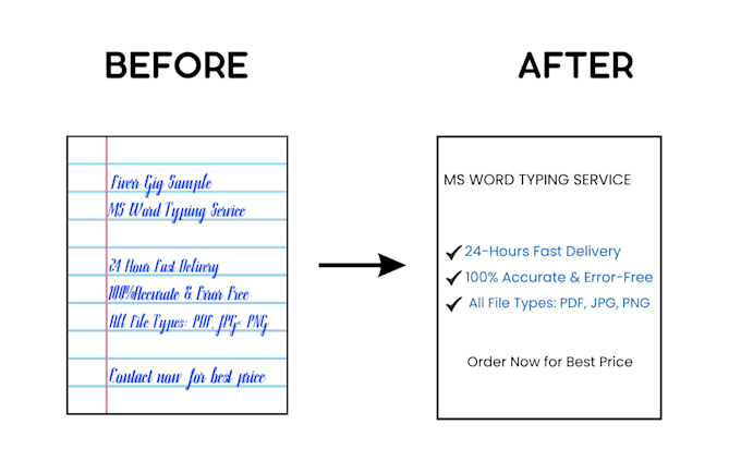 convert handwritten notes to ms word