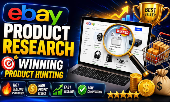 do ebay product research and winning product hunting