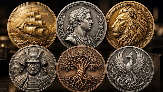 design realistic 3d coin models for 3d printing and cnc