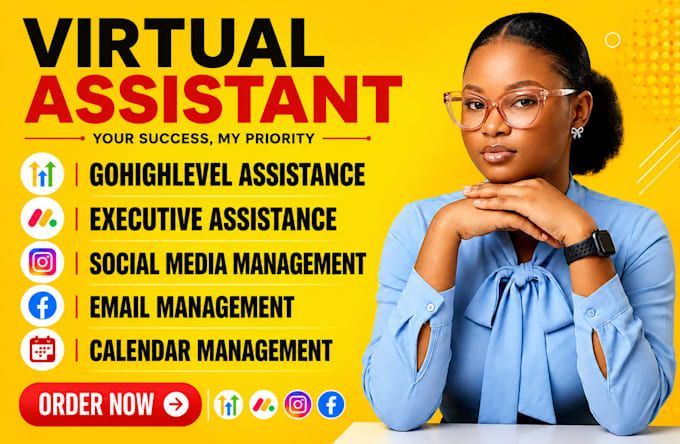 be executive admin shopify virtual assistant ghl VA expert social media manager