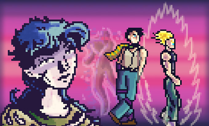 make your game style characters, anime or manga in pixel art