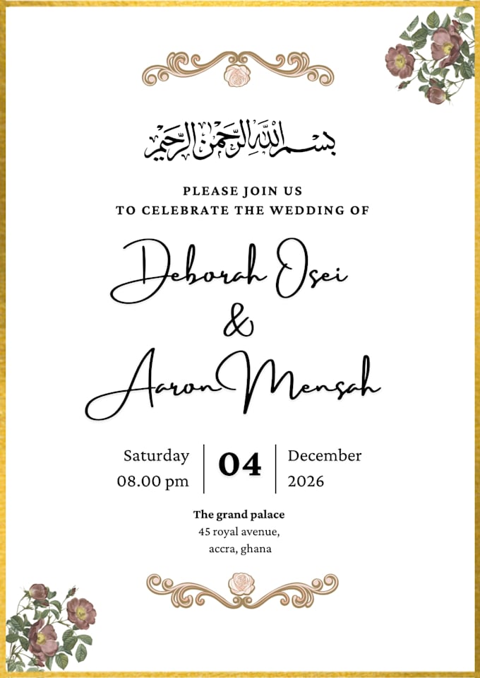 design modern wedding invitation card in canva