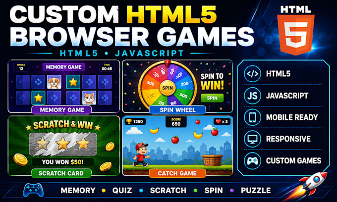 develop HTML5 javascript browser games, web game, interactive HTML5 developer