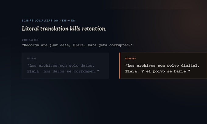 translate and adapt your script into spanish
