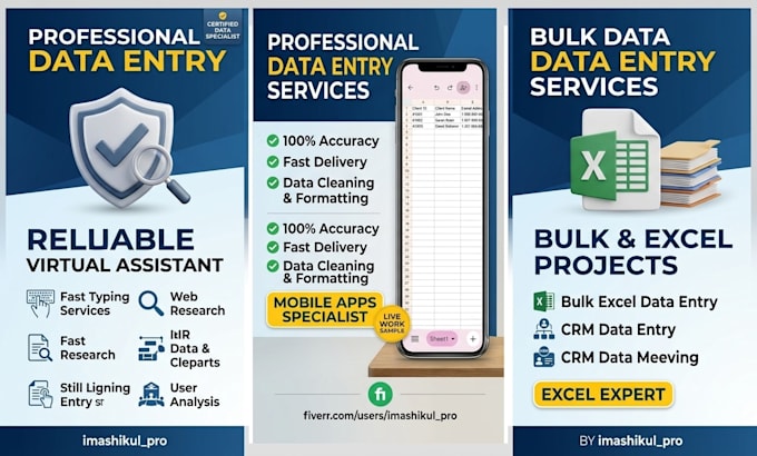 do professional data entry and administrative support tasks