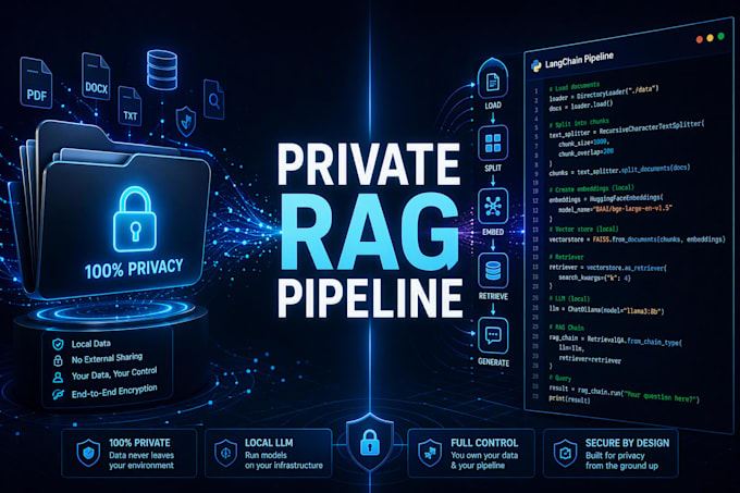 build a secure local llm rag pipeline for your private data