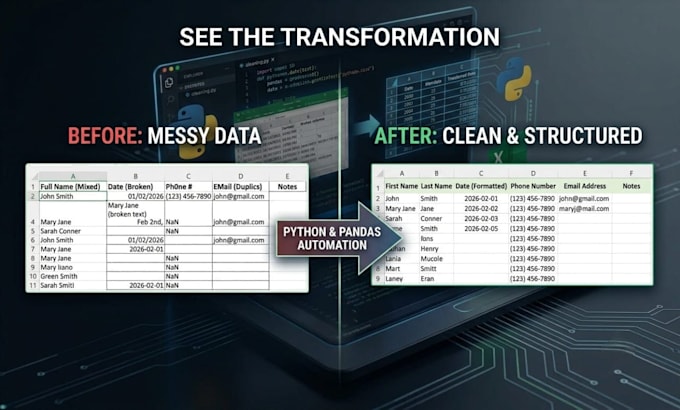 write python scripts to clean and automate excel and csv data
