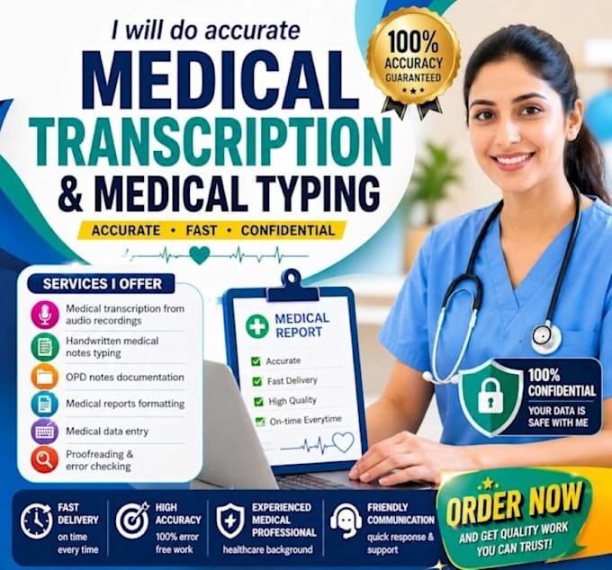 transcribe medical audio accurately and professionally