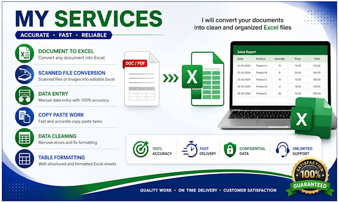 do PDF to excel data conversion