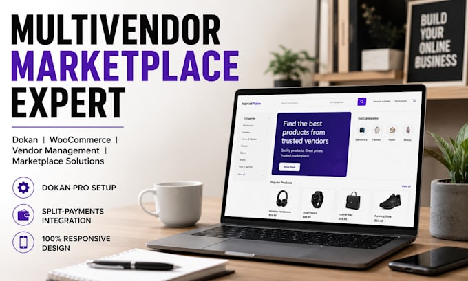 build and develop mutivendor ecommerce markeplace website using dokan pro
