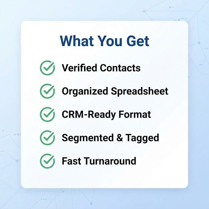 research and build a targeted contact list for your outreach