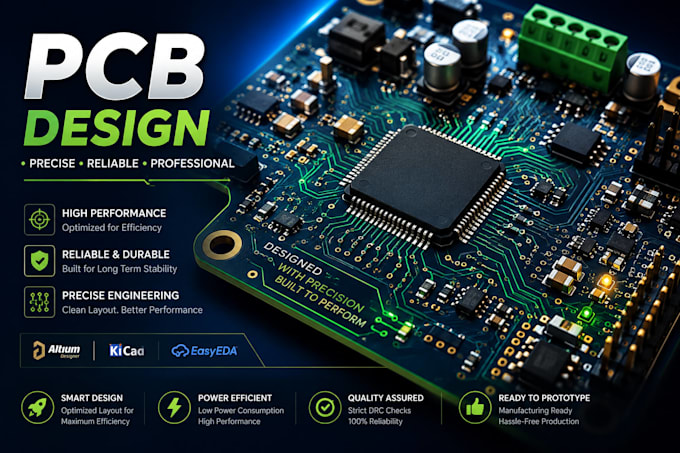 design multilayer, single layer pcb layouts with accurate pcb schematics