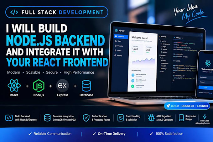build nodejs backend and integrate it with your react frontend