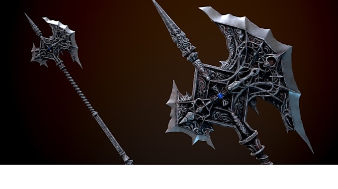 create game ready weapons, 3d model props, 3d printing or medieval weapons