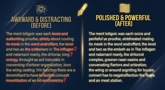 professionally proofread and edit your text