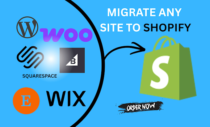 migrate wix, wordpress migration, squarespace, woocommerce to shopify