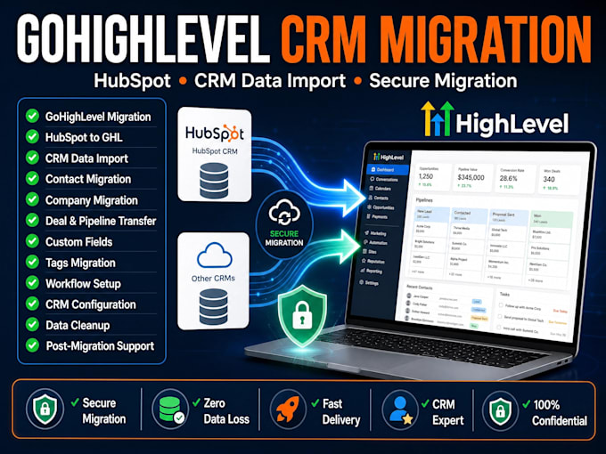 gohighlevel ghl migration expert hubspot gohighlevel migration CRM data import