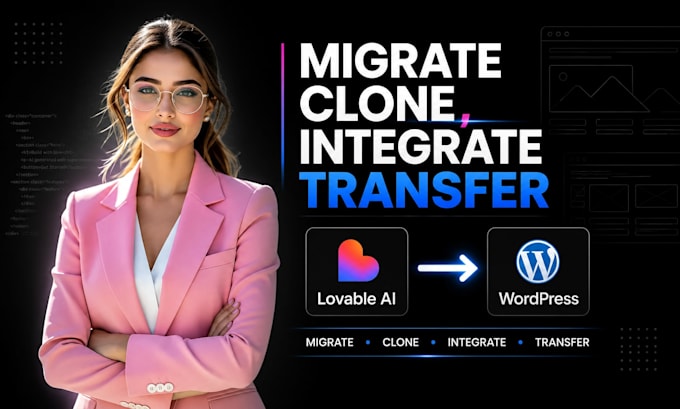 convert migrate clone lovable ai to wordpress elementor replit base44 site
