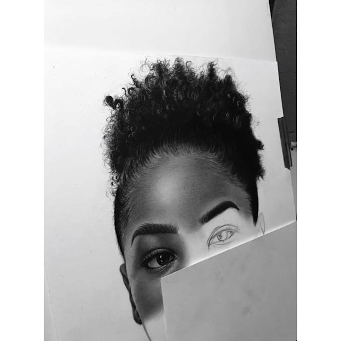 draw a hyperealistic charcoal portrait from your photo