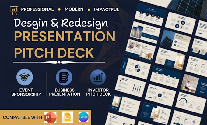 design canva pitch deck business presentation google slides redesign sales deck