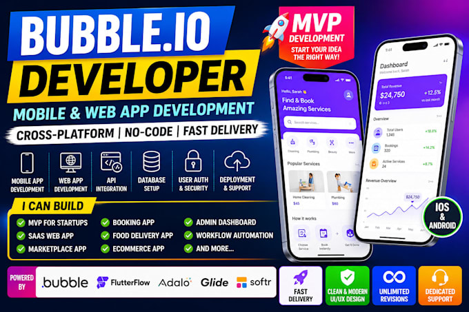 bubble io adalo flutterflow flutter app bubble io developer mobile app bubble io
