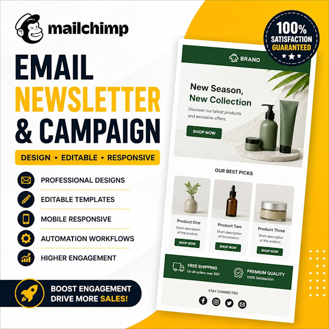 design email newsletter mailchimp editable email campaign workflows