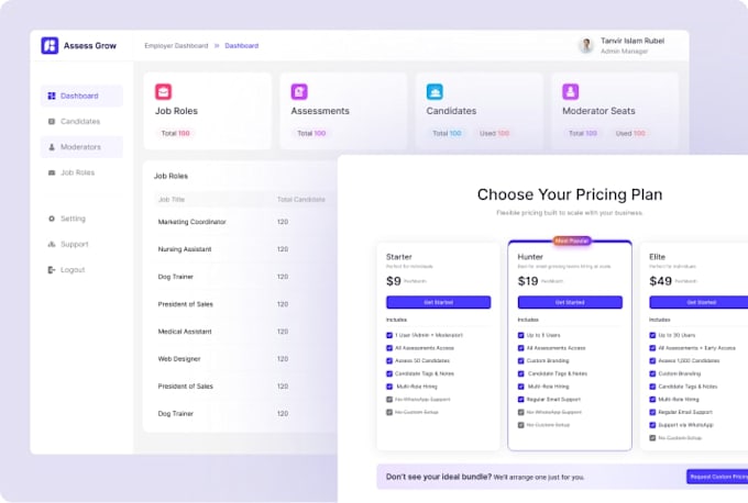 design modern saas dashboard UI UX