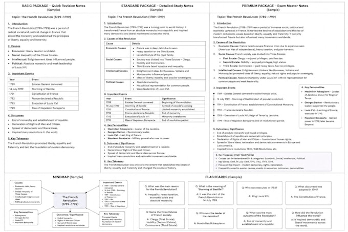 create study notes, mindmaps, flashcards from your documents