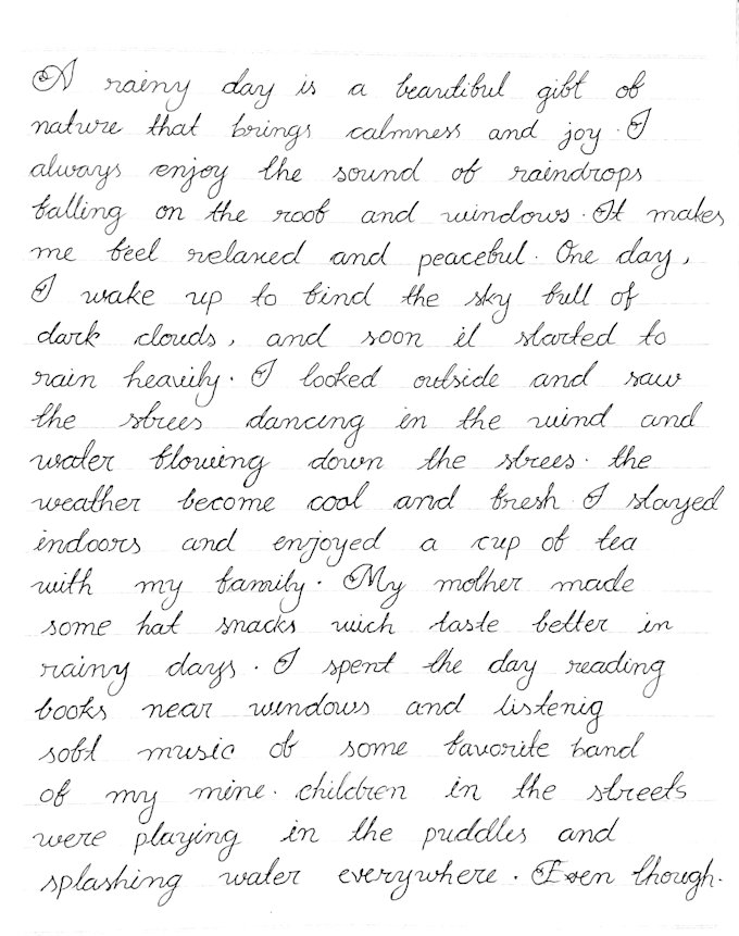 provide neat handwriting services