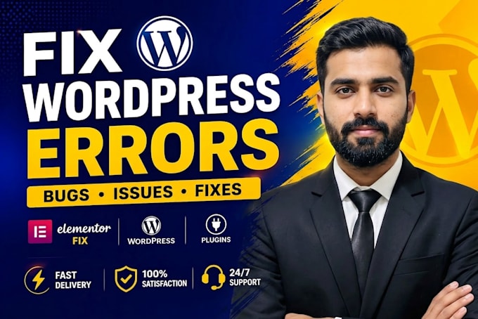 fix word press error bugs, plugin conflicts or website issue