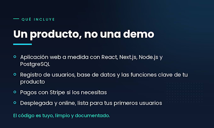 desarrollar tu aplicacion web o mvp a medida con react y next js