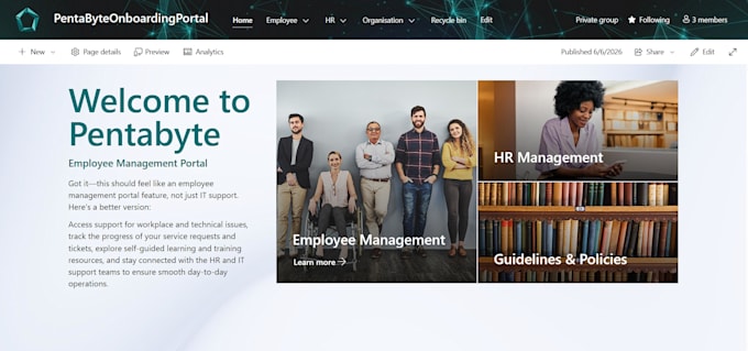build microsoft 365 sharepoint portals and power automate workflows