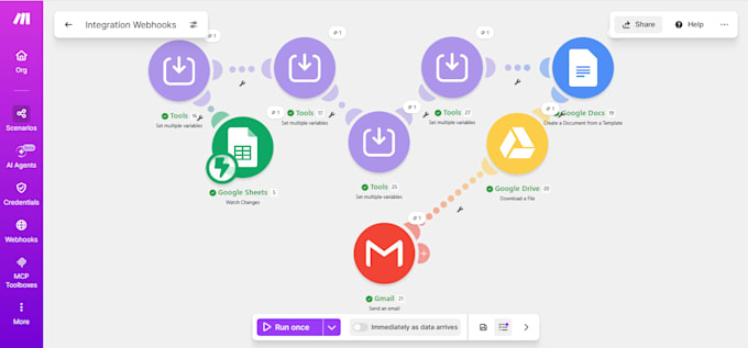build an auto invoice generator using make com