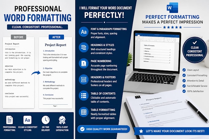 professionally format microsoft word documents