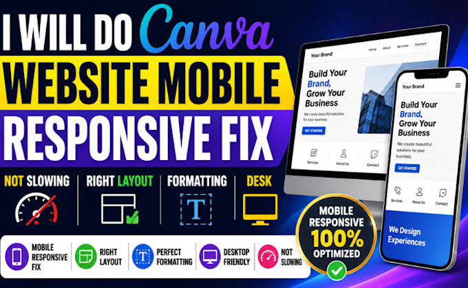 do canva website mobile responsive fix not slowing right layout formatting desk