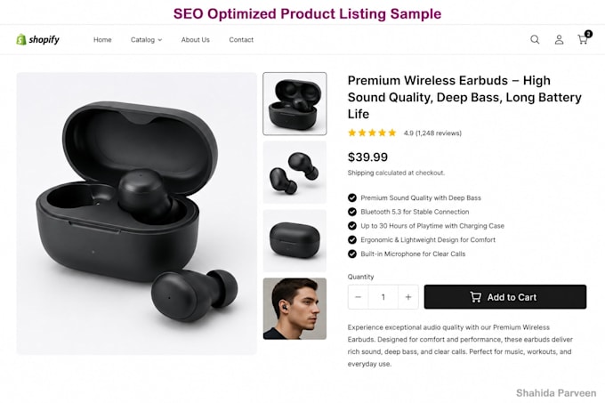 upload shopify products with SEO optimized listing