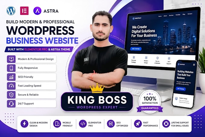 design a responsive wordpress website using elementor pro