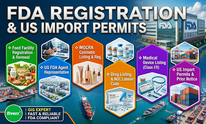 fda registration fda facility registration US import permit fda product listing