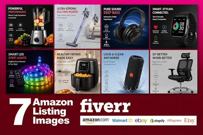 design amazon product listing images, a plus content and SEO listing