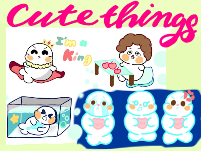 draw cute doodles designs stickers illustrations