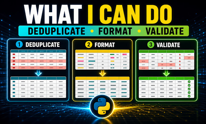 clean, fix and validate CSV, excel or json data with python