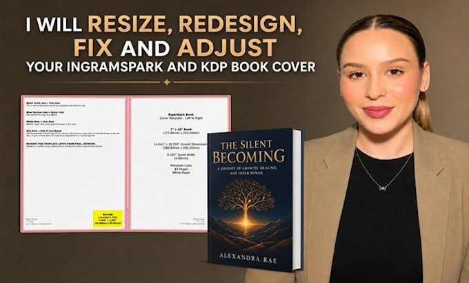 adjust and resize your book cover for ingramspark print ready