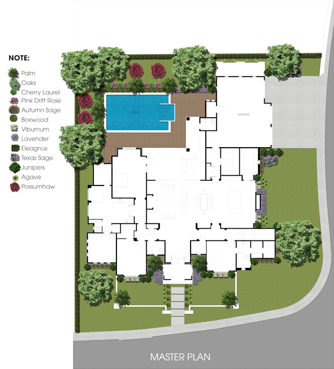 do 2d drawing detail planting plan