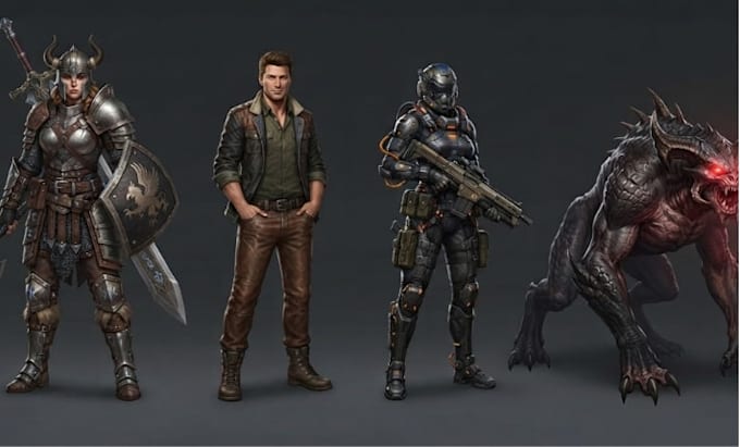 do custom 3d character design,3d modeling for your game