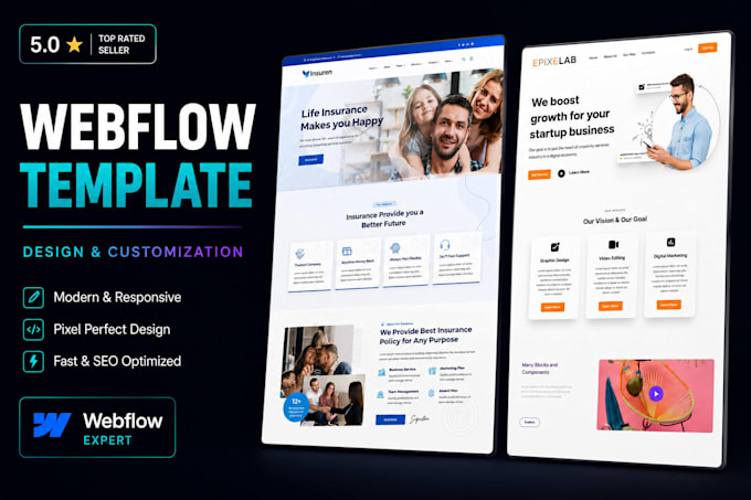 design or customize a webflow template do webflow website webflow developer