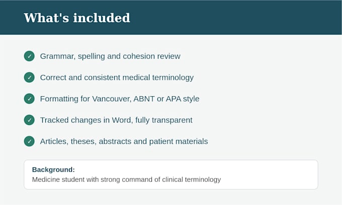 proofread medical texts in portuguese
