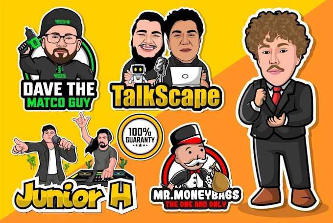 create a modern business, cartoonish, and mascot logo design