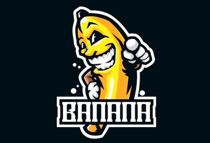 create wonderful banana character mascot logo design service