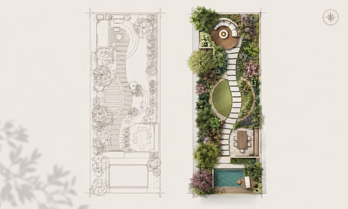 be your architect, 3d landscape site planner, urban courtyard or garden designer