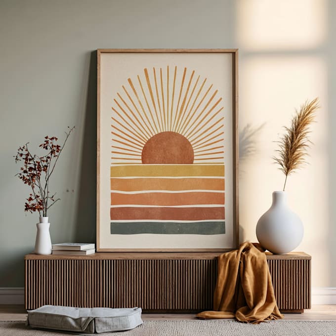 design minimalist boho abstract printable wall art